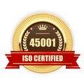 ISO 45001 certified medal - Occupational health and safety