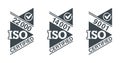 ISO certified monochrome square stamps set Royalty Free Stock Photo