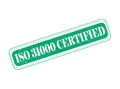 ISO 31000 Certified Rubber Stamp Seal on a Bar Royalty Free Stock Photo