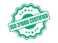 ISO 31000 Certified Rubber Stamp Seal with a Decorative Border Royalty Free Stock Photo