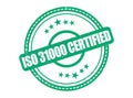 ISO 31000 Certified Rubber Stamp Seal with a Star Border Royalty Free Stock Photo