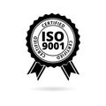 ISO 9001 certified sign icon
