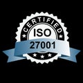 ISO certified silver emblem Royalty Free Stock Photo