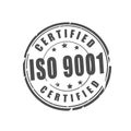 ISO 9001 certified vector stamp