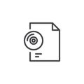 ISO file format outline icon Royalty Free Stock Photo