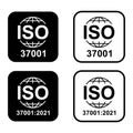 Iso 37001 icon. Anti-Bribery Management Systems. Standard quality symbol. Vector button sign isolated on white background
