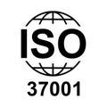 Iso 37001 icon. Anti-Bribery Management Systems. Standard quality symbol. Vector button sign isolated on white background