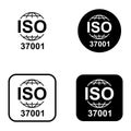 Iso 37001 icon. Anti-Bribery Management Systems. Standard quality symbol. Vector button sign isolated on white background