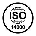 Iso 14000 icon. Environmental Management. Standard quality symbol. Vector button sign isolated on white background