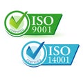 ISO 9001 and ISO 14001 Royalty Free Stock Photo