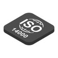 Iso 14000 isometric icon. Environmental Management. Standard quality symbol. Vector button sign isolated on white background