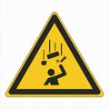 W035 ISO 7010 Registered safety signs Warnings Falling objects