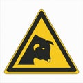 W034 ISO 7010 Registered safety signs Warnings Bull