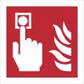 ISO 7010 Registered safety signs - Fire equipment fire action signs - Fire alarm call point