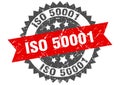 Iso 50001 stamp. iso 50001 grunge round sign.