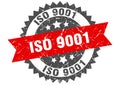 Iso 9001 stamp. iso 9001 grunge round sign.