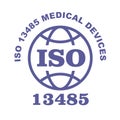 ISO 13485 stamp sign - medical devices, quality management systems