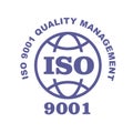 ISO 9001 stamp sign - quality management systems, QMS