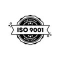 ISO 9001 stamp. Vector. ISO 9001 badge icon. Certified badge logo. Stamp Template. Label, Sticker, Icons. Vector EPS 10. Isolated