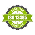 ISO 13485 standard certificate badge - medical devices