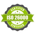 ISO 26000 standard certificate - Social responsibility Royalty Free Stock Photo