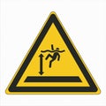 ISO 7010 Standard Icon Pictogram Symbol Safety Sign Warning Danger Deep water Royalty Free Stock Photo