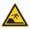 ISO 7010 Standard Icon Pictogram Symbol Safety Sign Warning Danger Sudden drop in swimming or leisure pools