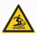 ISO 7010 Standard Icon Pictogram Symbol Safety Sign Warning Surf craft area