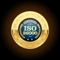 ISO 26000 standard medal - Social responsibility Royalty Free Stock Photo