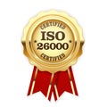 ISO 26000 standard rosette Royalty Free Stock Photo