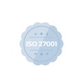ISO 27001 standard, vector badge on white
