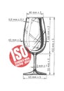 ISO standard wine tasting glass