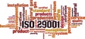 ISO 29001  word cloud Royalty Free Stock Photo