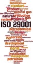 ISO 29001  word cloud Royalty Free Stock Photo