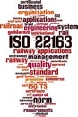 ISO 22163  word cloud Royalty Free Stock Photo
