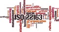 ISO 22163 word cloud Royalty Free Stock Photo