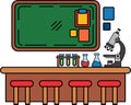 isoalte illustration of a science lab in school Royalty Free Stock Photo