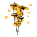Isoalted barbecue kebab icon