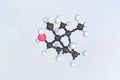 Isoborneol molecule made with balls, scientific molecular model. 3D rendering Royalty Free Stock Photo