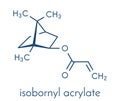 Isobornyl acrylate molecule. Skeletal formula
