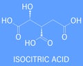 Isocitric acid molecule. Skeletal formula. Chemical structure Royalty Free Stock Photo