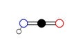 isocyanic acid molecule, structural chemical formula, ball-and-stick model, isolated image hydracid