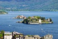 Isola Bella and Isola dei Pescatori, the famous Islands on Lago Maggiore lake. Stresa, Italy Royalty Free Stock Photo