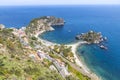 Isola Bella island and beach in Taormina, Sicily, Italy Royalty Free Stock Photo