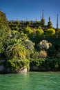 Botanical gardens, Borromeo palace, Isola bella, lake Lago Maggiore, Italy. Royalty Free Stock Photo