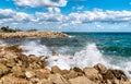 Isola delle Femmine or the Island of Women. Landscape of Mediterranean sea, Sicily Royalty Free Stock Photo