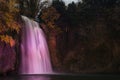 Isola Liri waterfall by night, Ciociaria, Italy