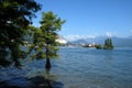 Isola Superiore dei Pescatori - the Fishermen Island, one of the famous Borromeo Islands of Lake Maggiore, Italy Royalty Free Stock Photo