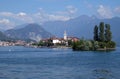 Isola Superiore dei Pescatori - the Fishermen Island, one of the famous Borromeo Islands of Lake Maggiore, Italy Royalty Free Stock Photo