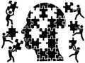 Teamworks in head puzzle